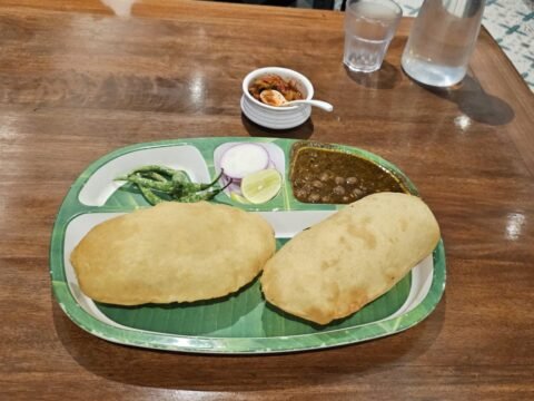 Chole Bhature, spiced chickpea curry with fried bread