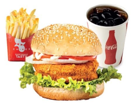 Classic grilled chicken burger