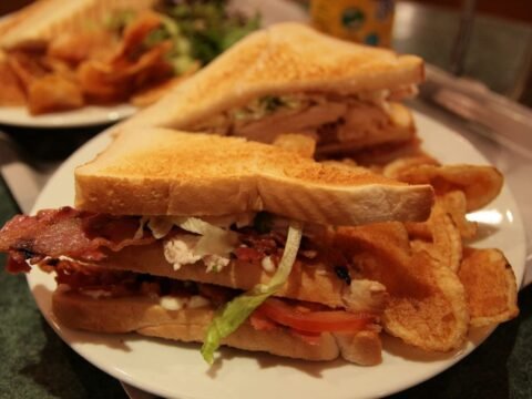 Triple-layered club sandwich
