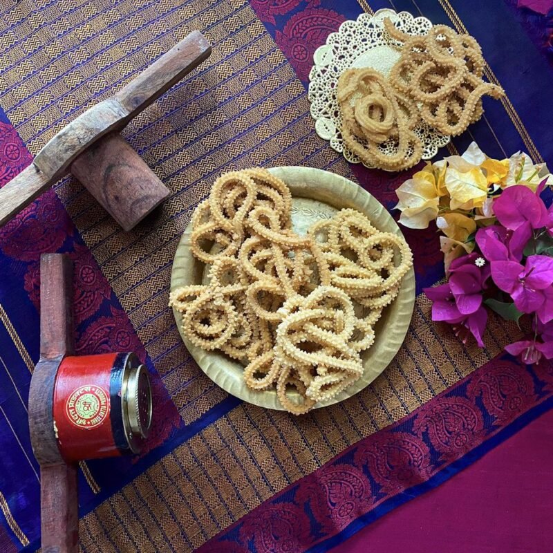 Murukku, a crispy homemade rice-flour snack
