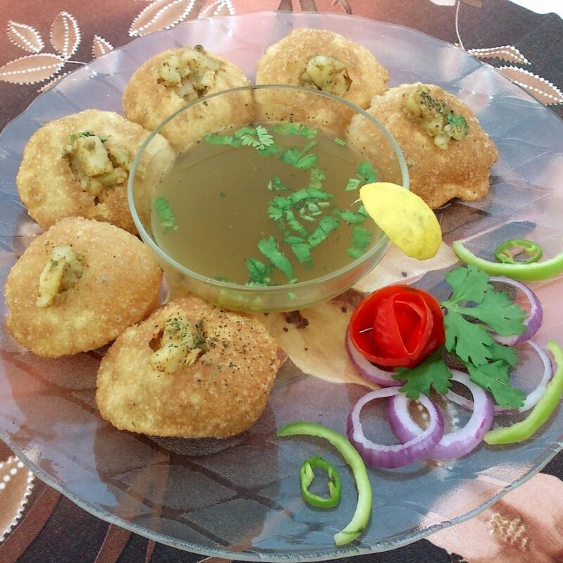 Crispy Pani Puri street food