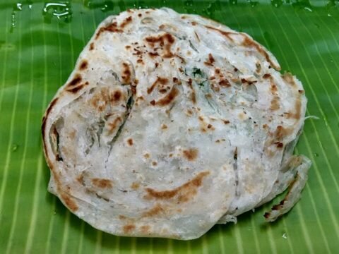 Layered flaky South Indian parotta