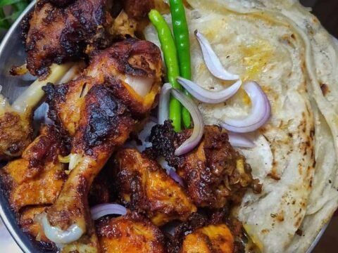 Parotta served with village-style vegetable gravy