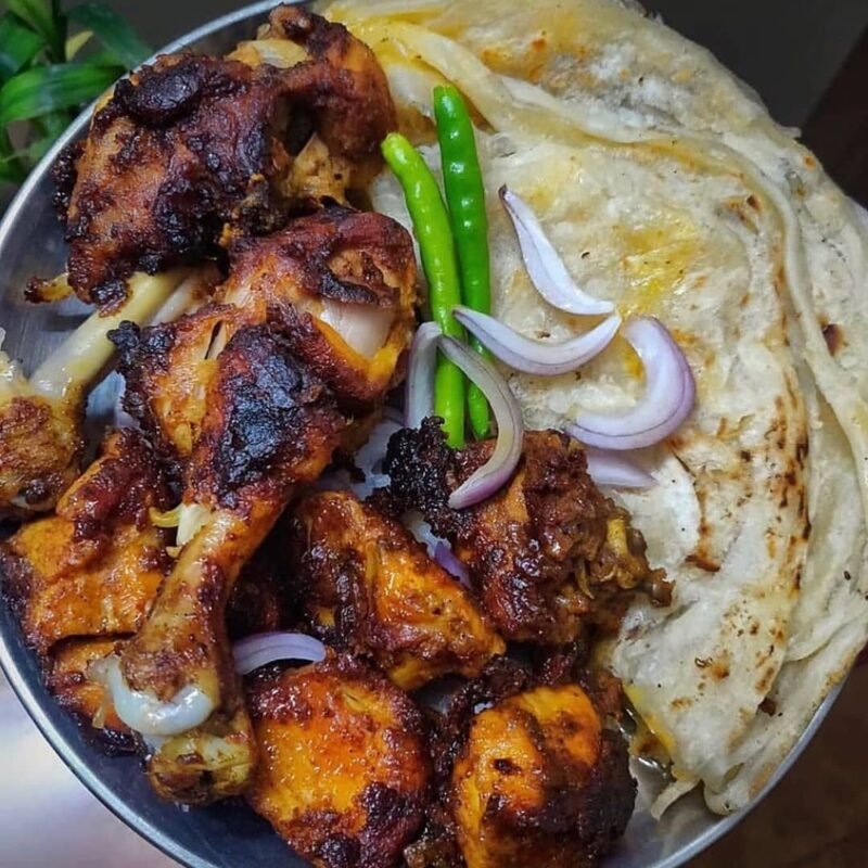 Parotta served with village-style vegetable gravy